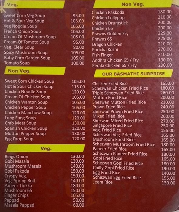 Classic Restaurant Chennai (Madras) Menu - 1