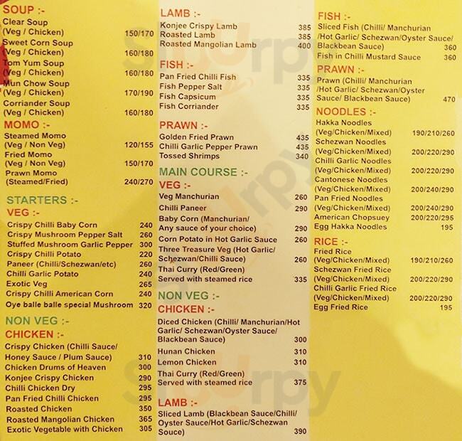 Oye Balle Balle Dhaba Kolkata (Calcutta) Menu - 1