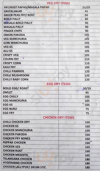 Mrr Bar & Restaurant Hyderabad Menu - 1