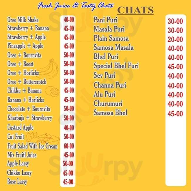 Lakshmi Juice & Chats Bengaluru Menu - 1