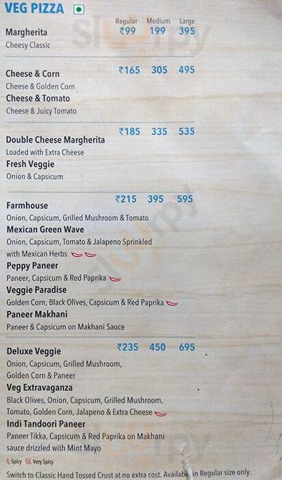 Domino's Pizza Chennai (Madras) Menu - 1