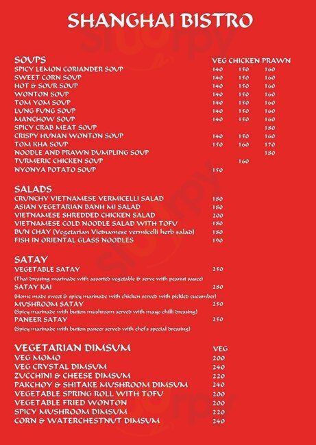 Shanghai Bistro Bengaluru Menu - 1