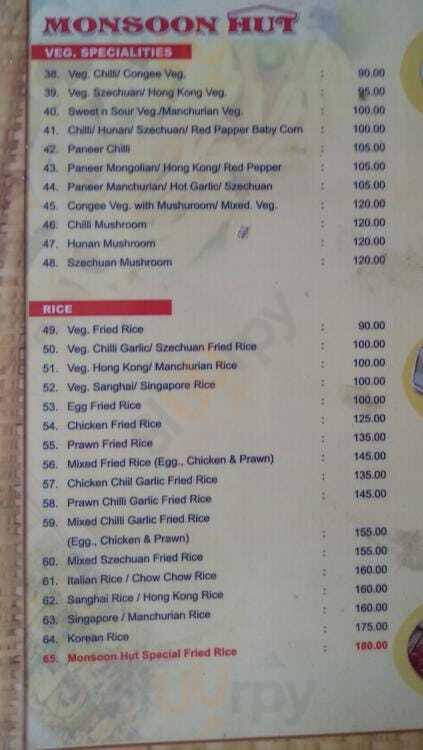 Monsoon Hut Kolkata (Calcutta) Menu - 1