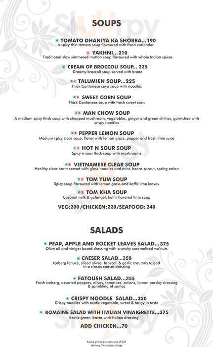 Aqua Restaurant Pune Menu - 1