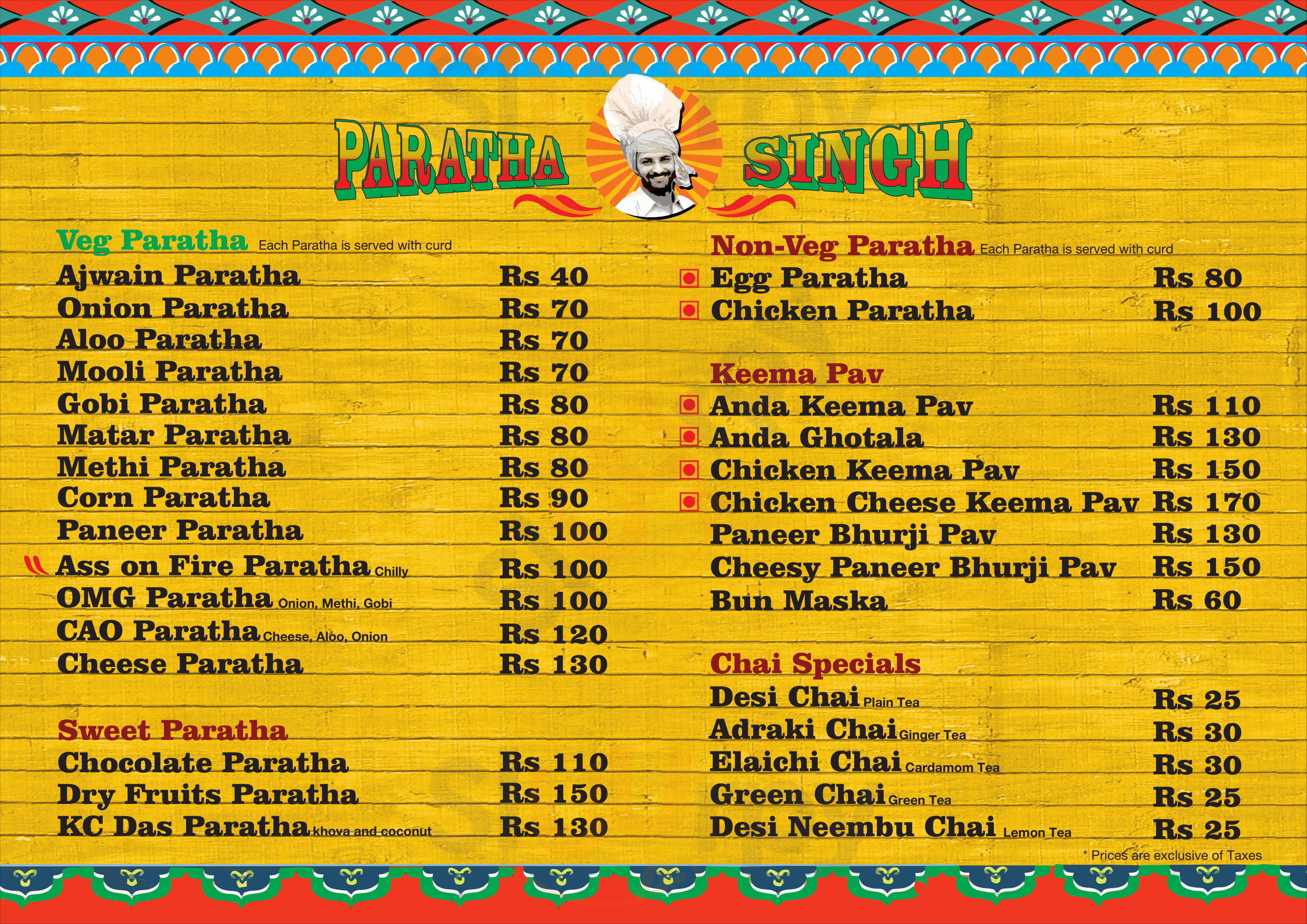 Paratha Singh Bengaluru Menu - 1