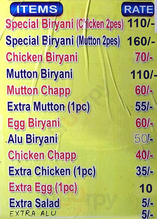 A-1 Taj Biryani House Kolkata (Calcutta) Menu - 1