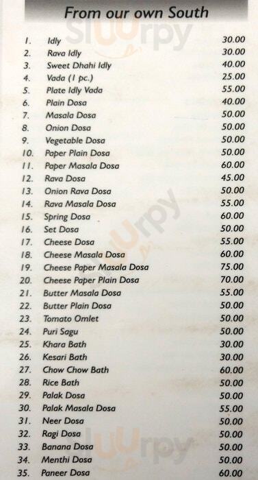 New Shanthi Sagar Bengaluru Menu - 1