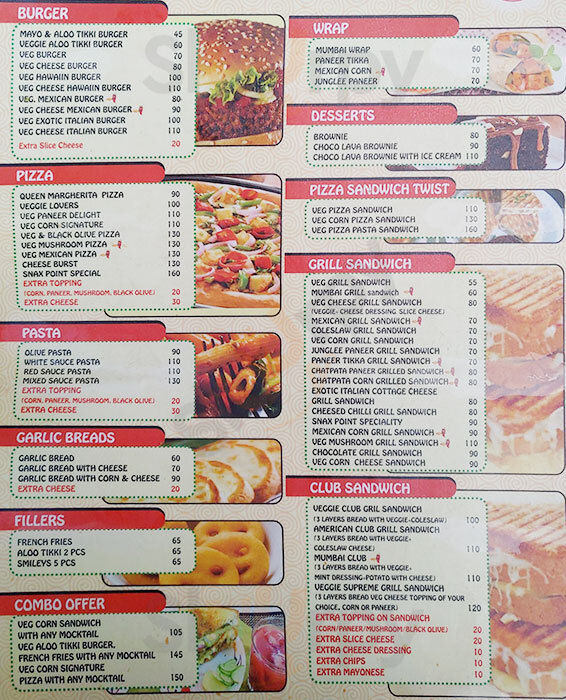 Snax Point Kolkata (Calcutta) Menu - 1