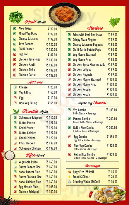 Rolls On Wheels Bengaluru Menu - 1