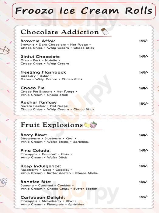 Froozo Hyderabad Hyderabad Menu - 1