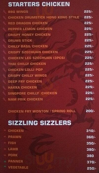 Sizzling Szechvan Bengaluru Menu - 1