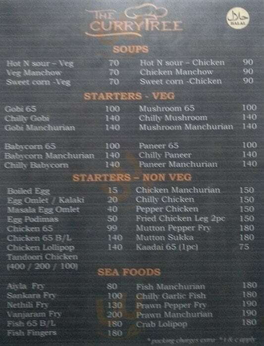 The Curry Tree Chennai (Madras) Menu - 1