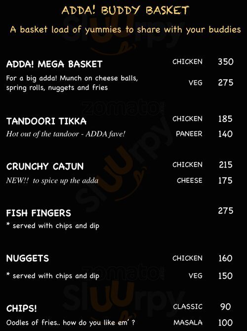 Urban Adda Bengaluru Menu - 1