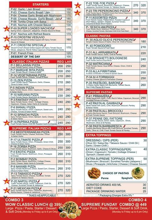 Pizza Stop Bengaluru Menu - 1