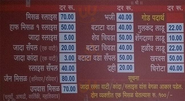 Bedekar Tea Stall Pune Menu - 1