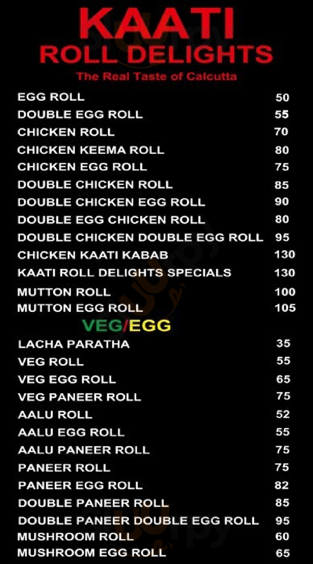 Kaati Roll Delights Bengaluru Menu - 1