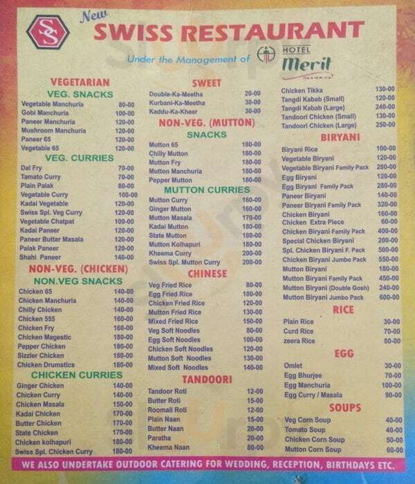 Swiss Restaurant Hyderabad Menu - 1