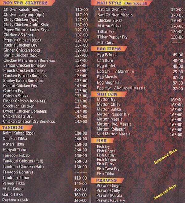 Shiva's Kabab Corner Bengaluru Menu - 1