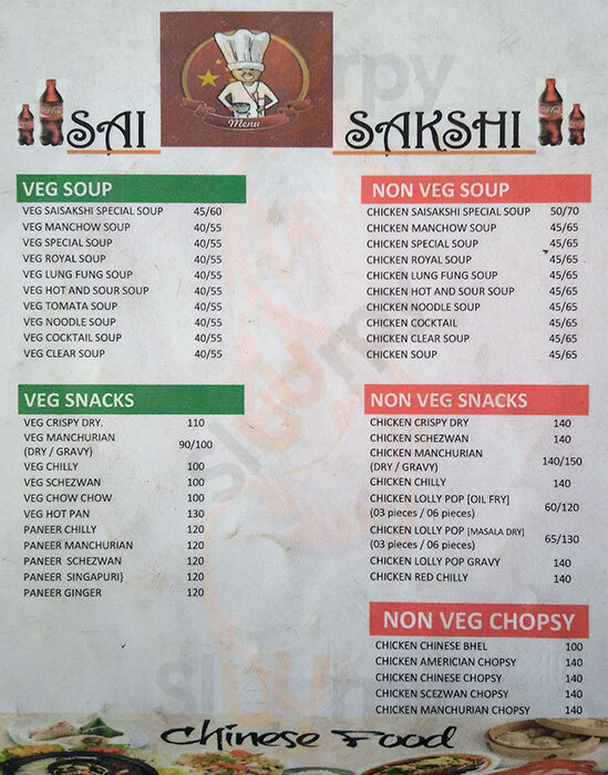 Sai Sakshi Pune Menu - 1