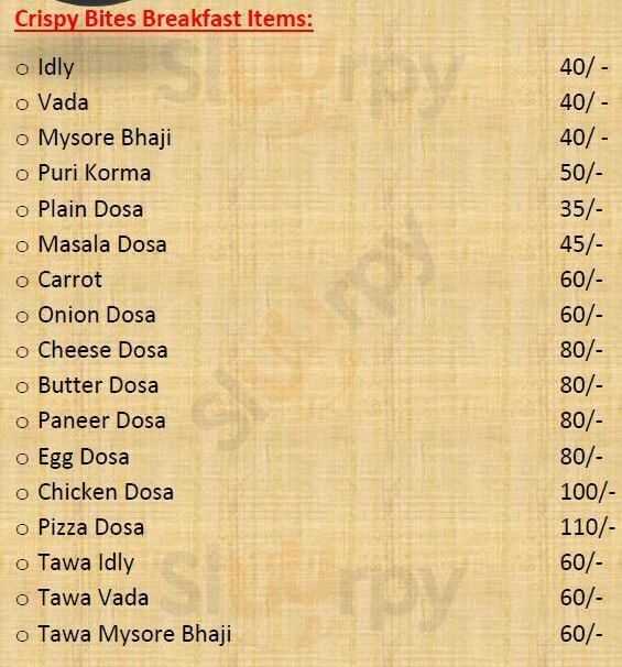 Crispy Bites Hyderabad Menu - 1