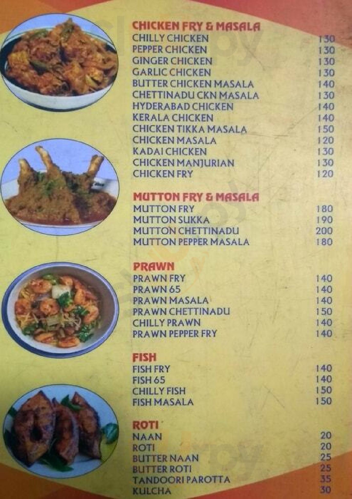 A.m.s. Hyderabad Biriyani Chennai (Madras) Menu - 1