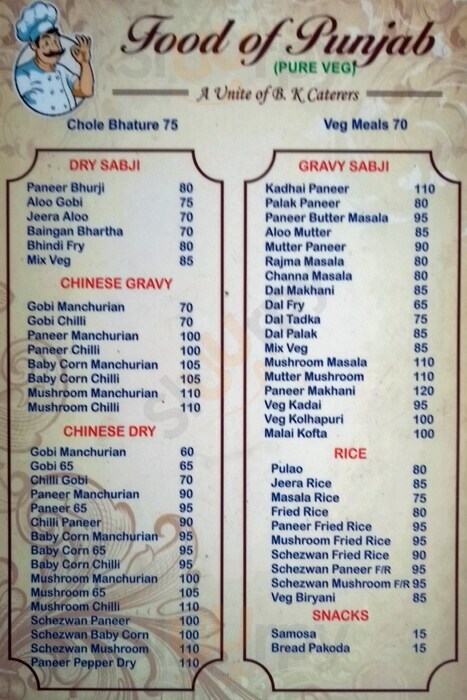 Food Of Punjab Bengaluru Menu - 1