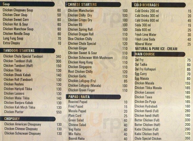 Chula Pune Menu - 1