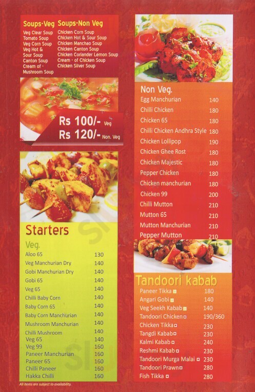 Andhra Chimney Bengaluru Menu - 1