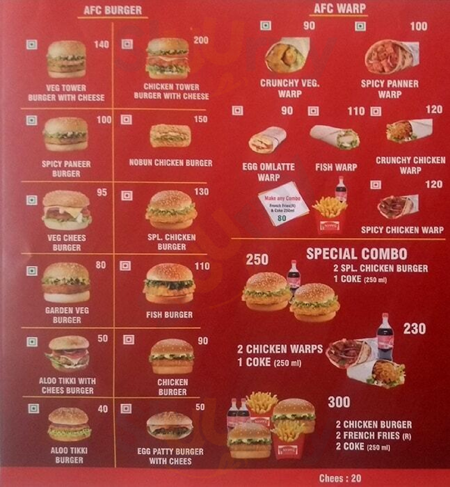 American Fried Chicken Pune Menu - 1