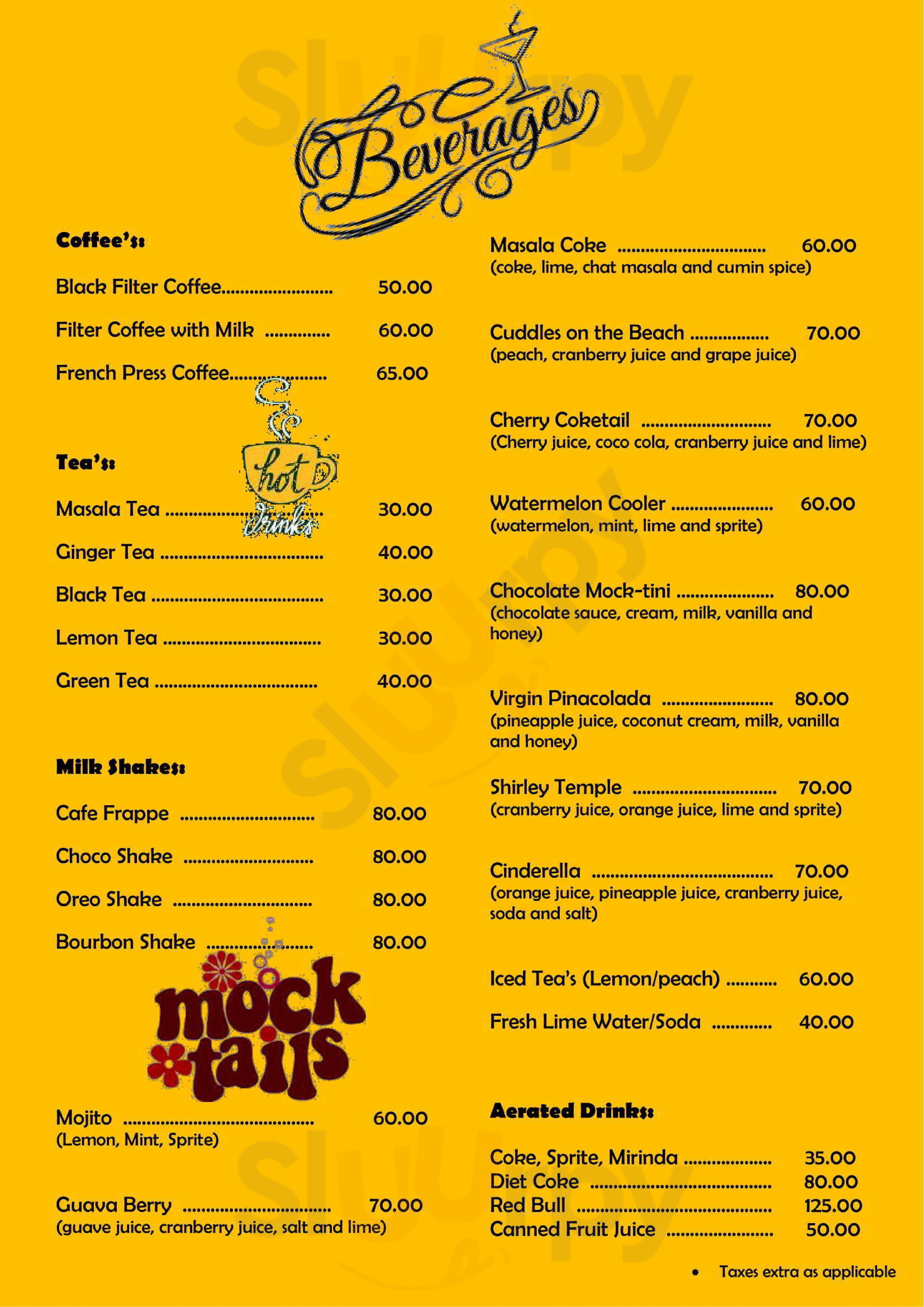 Cafe Street Junkies Pune Menu - 1