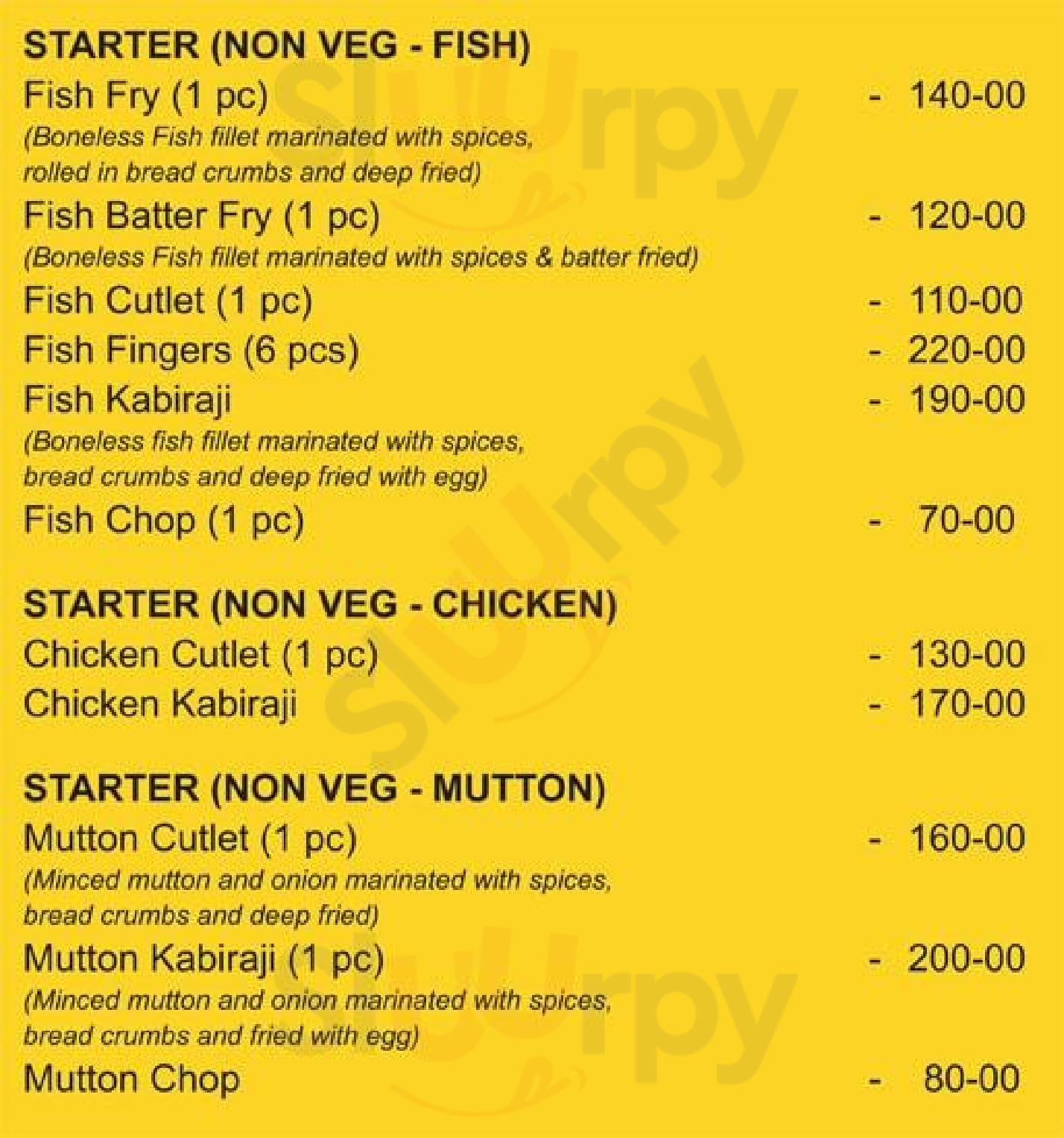 Bangaliana Bengaluru Menu - 1