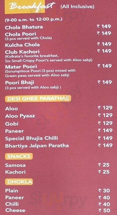 Bhartiya Jalpan Bengaluru Menu - 1