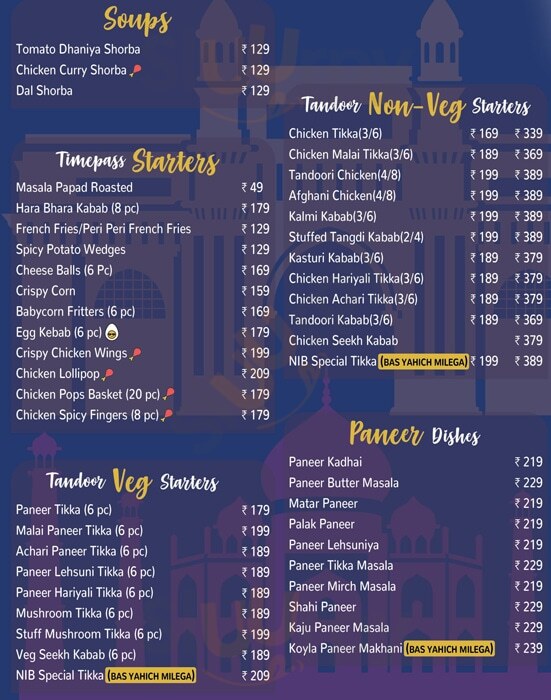 North Indian Bhukkads (nib) Bengaluru Menu - 1