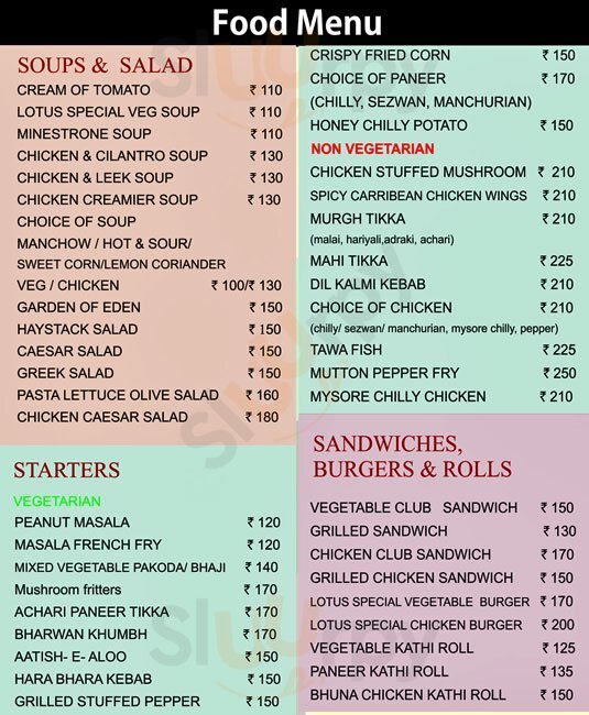 Lotus Royal Cuisine Bengaluru Menu - 1