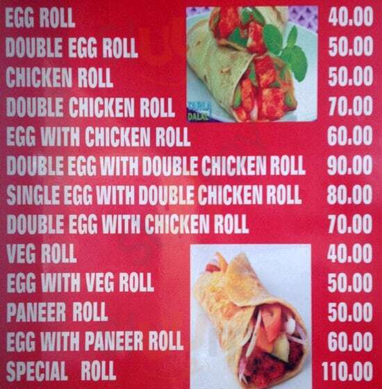 Kolkatta Famous Kati Rolls Bengaluru Menu - 1