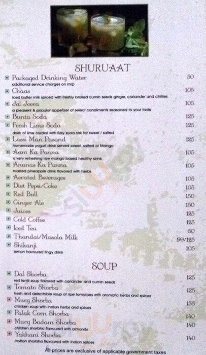 Pind Balluchi Agra Menu - 1