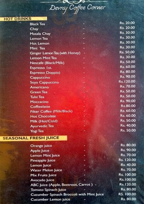 Devraj Coffee Corner Rishikesh Menu - 1