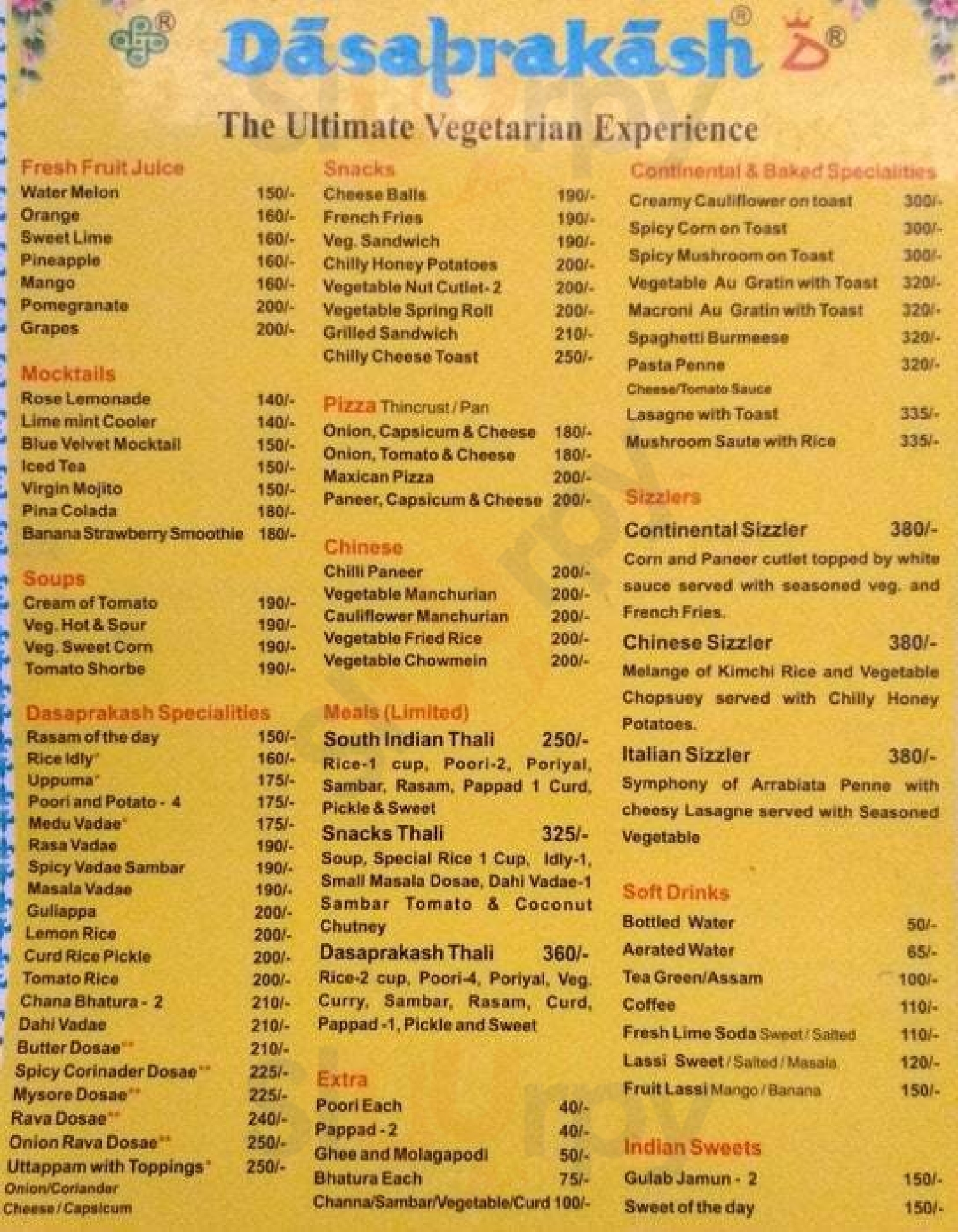 Deepee Restaurant Agra Menu - 1