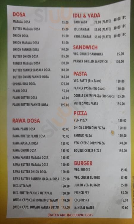 Kumaran Dosa And Fast Food Ludhiana Menu - 1