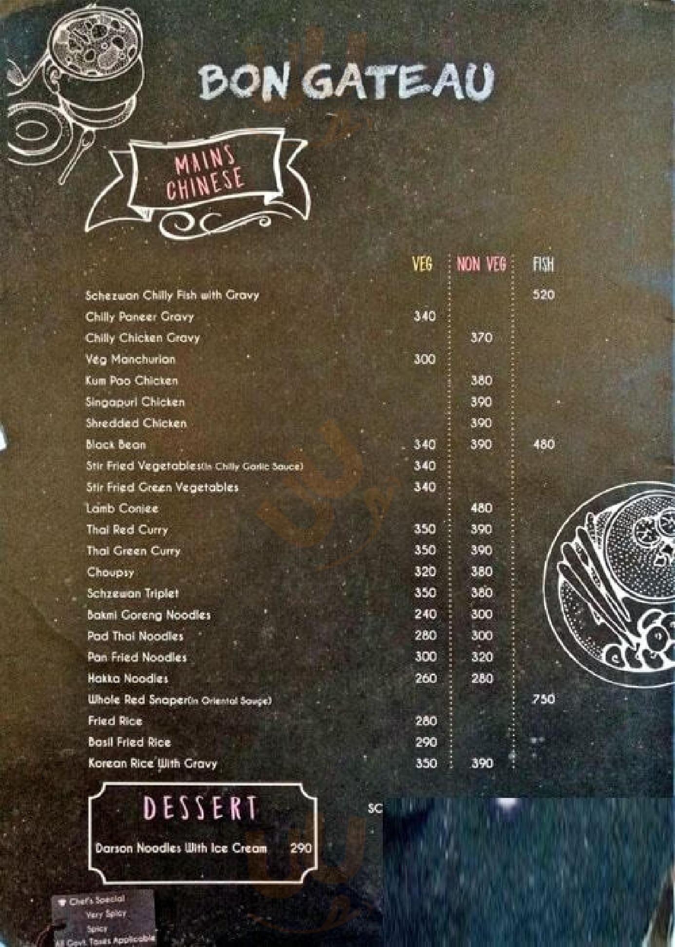 Bon Gateau Bakery And Cafe Menu Amritsar Main Menu Sluurpy