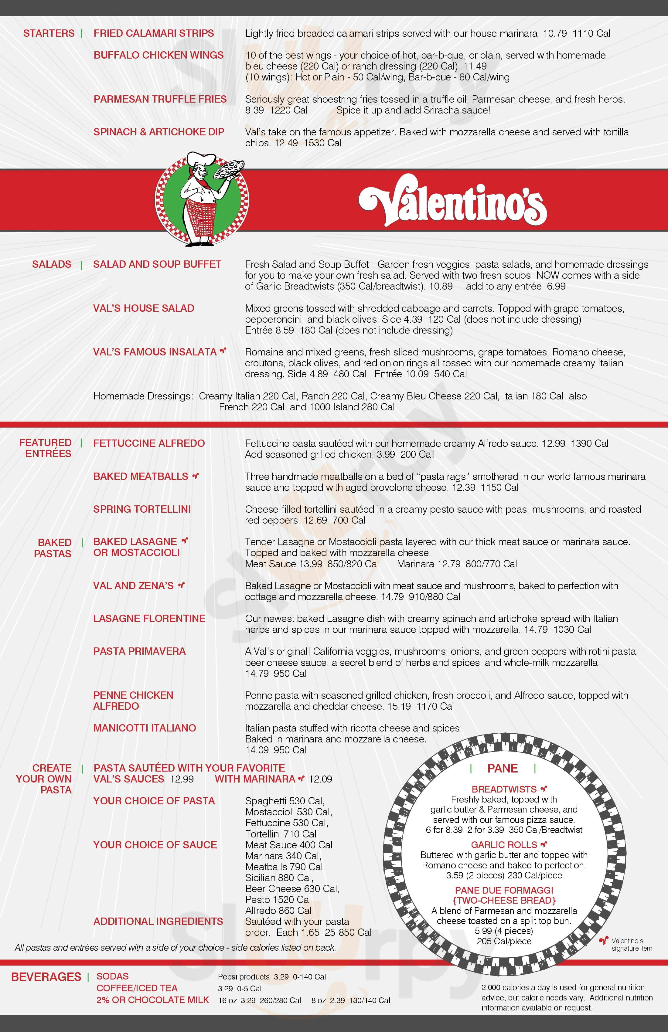 Valentino Manali Menu - 1