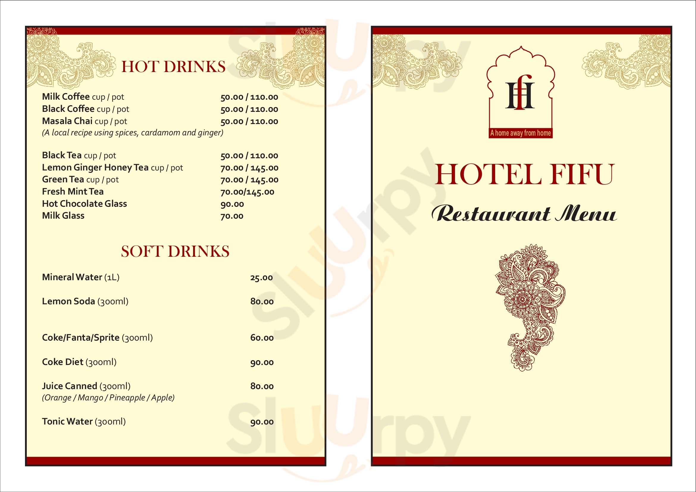 Fifu Restaurant Jaisalmer Menu - 1
