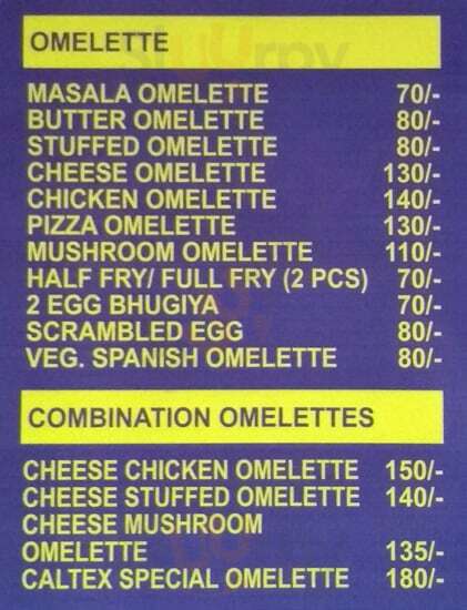 Omelette Of Caltex Fame Meerut Menu - 1