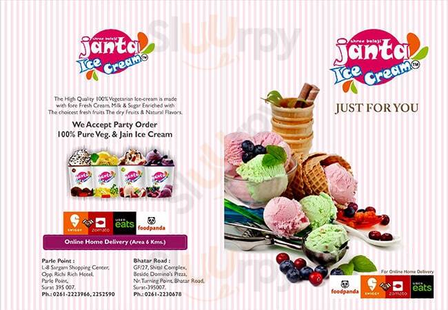Shree Balaji Janta Ice Cream Surat Menu - 1