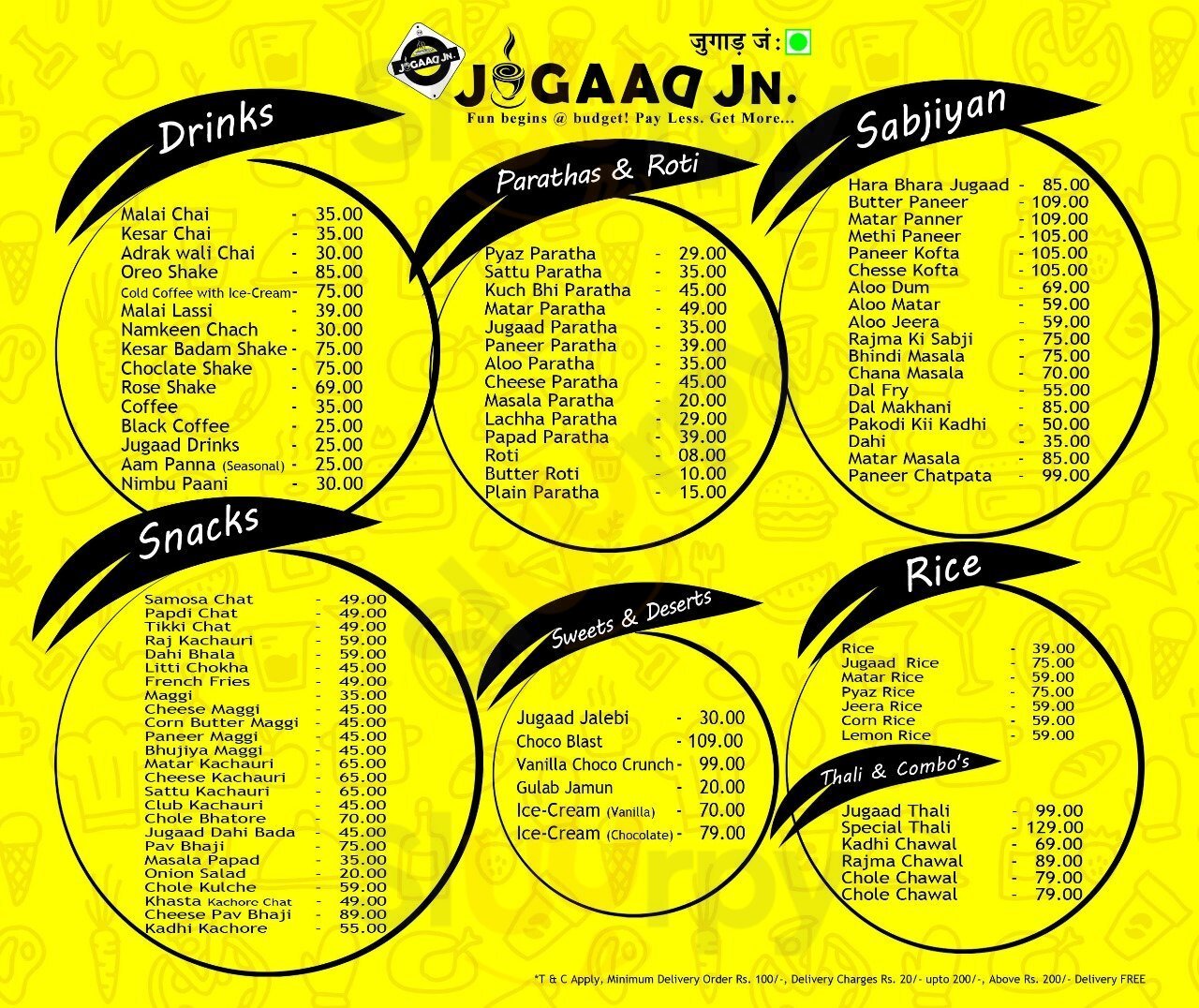 Jugaad Jn Bhubaneswar Menu - 1