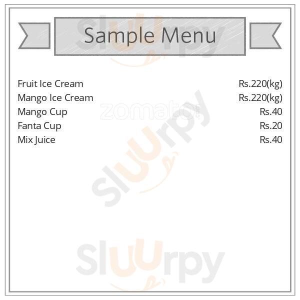Sukhram Fruit Ice Cream & Juice Bar Amritsar Menu - 1