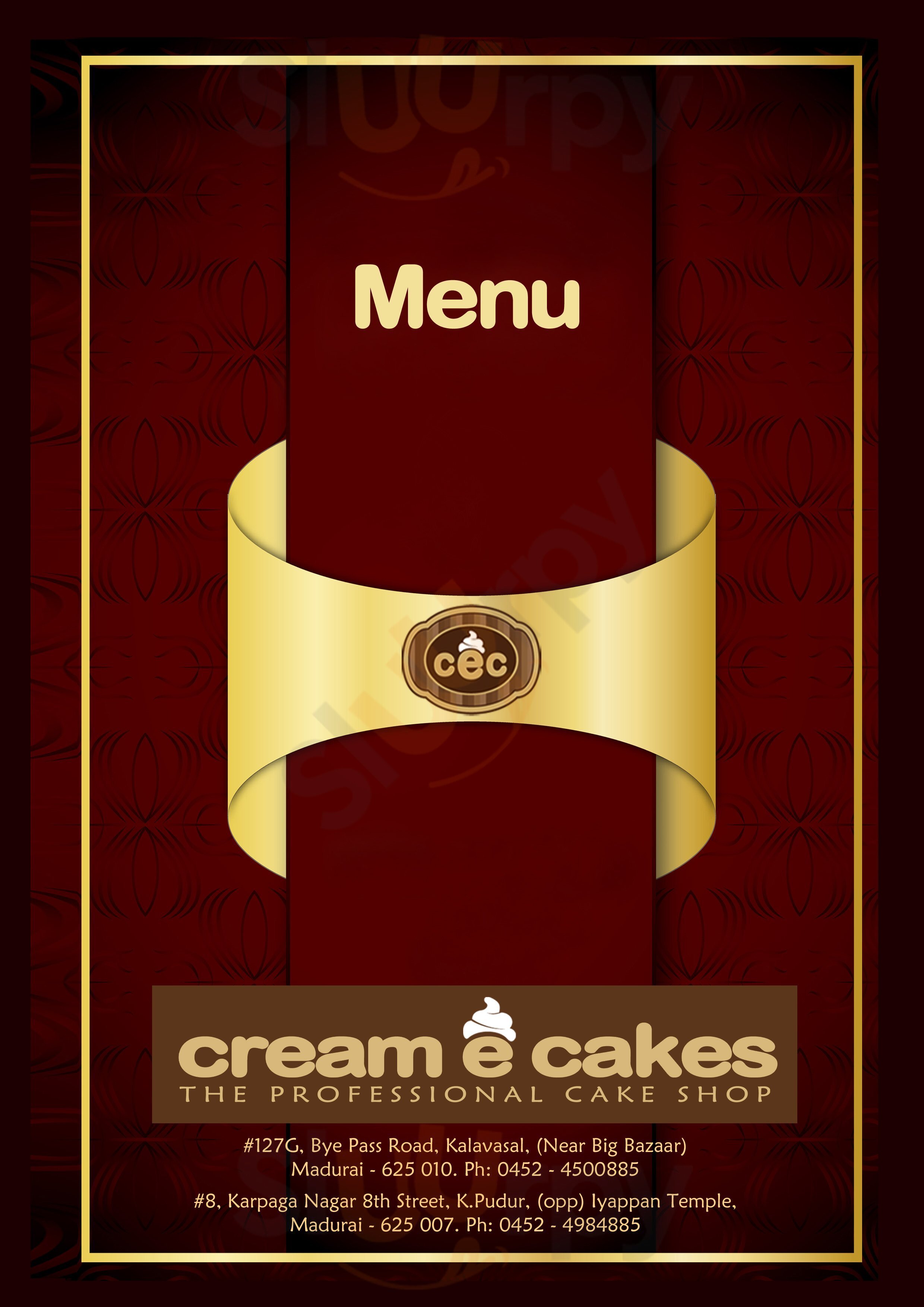 Cream E Cakes Madurai Menu - 1