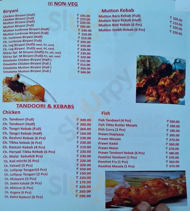 Shiraz Golden Resturant Bhubaneswar Menu - 1
