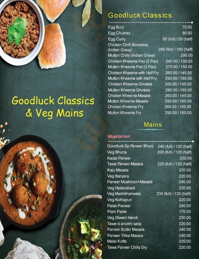 Pune's Cafe Goodluck Nashik Menu - 1