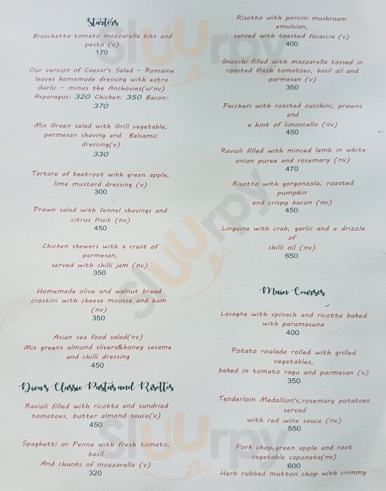 Diva Calangute Menu - 1